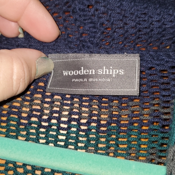 Wooden Ships Striped Open Cardigan S/M - Picture 4 of 5